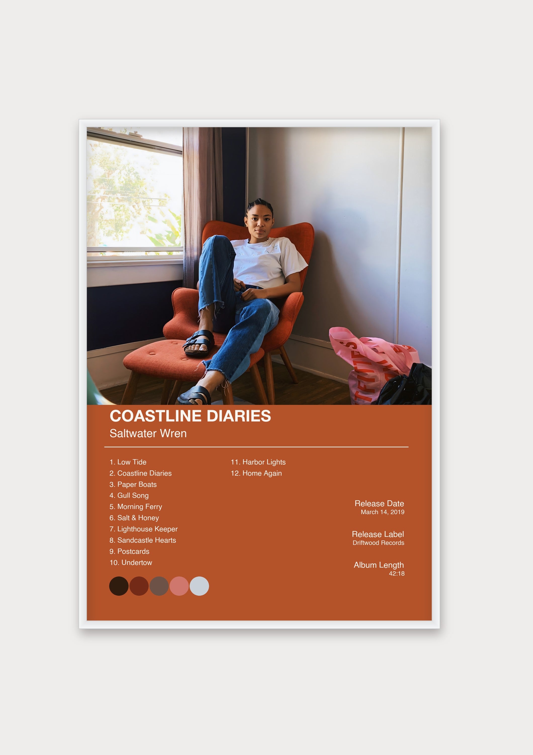 Album Poster 1 – Aluminiumrahmen Weiß