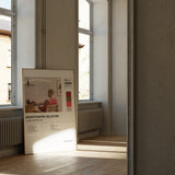 Personalisiertes Album-Poster mit Cover und Trackliste, Design 2 – im Wohnzimmer