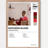 Personalisiertes Album-Poster mit Cover und Trackliste, Design 2 – Echtholzrahmen Natur