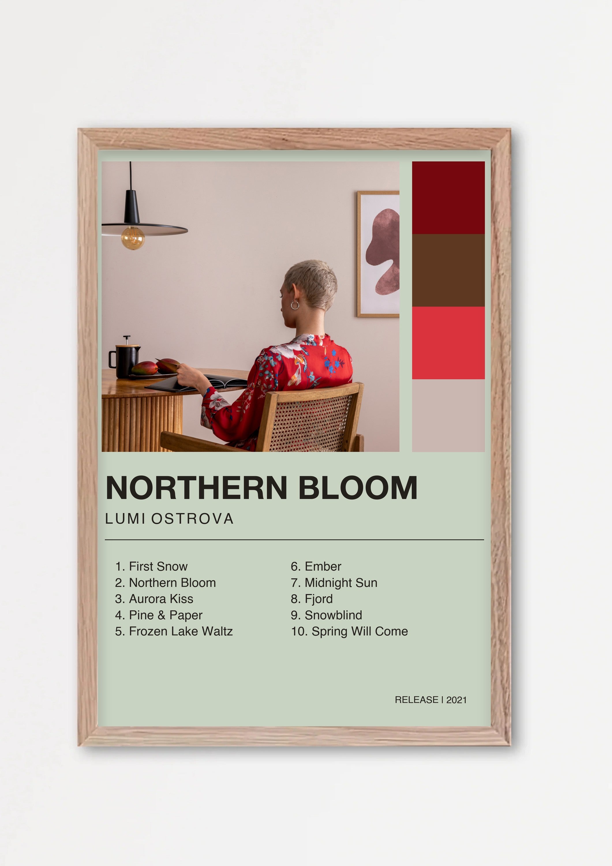 Album Poster 2 – Echtholzrahmen Natur