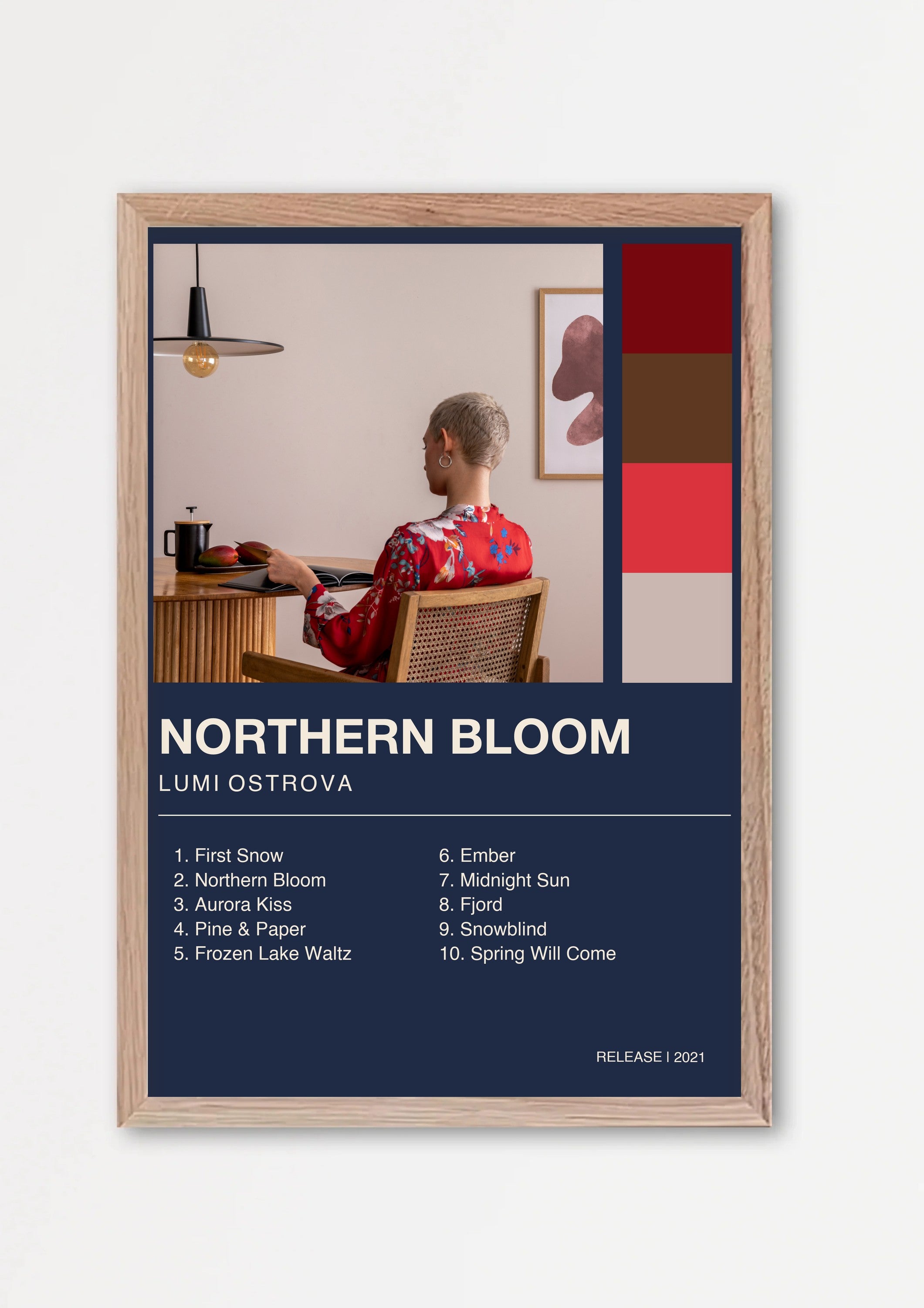 Album Poster 2 – Echtholzrahmen Natur