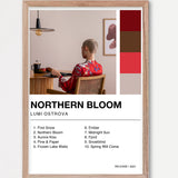 Personalisiertes Album-Poster mit Cover und Trackliste, Design 2 – Echtholzrahmen Natur