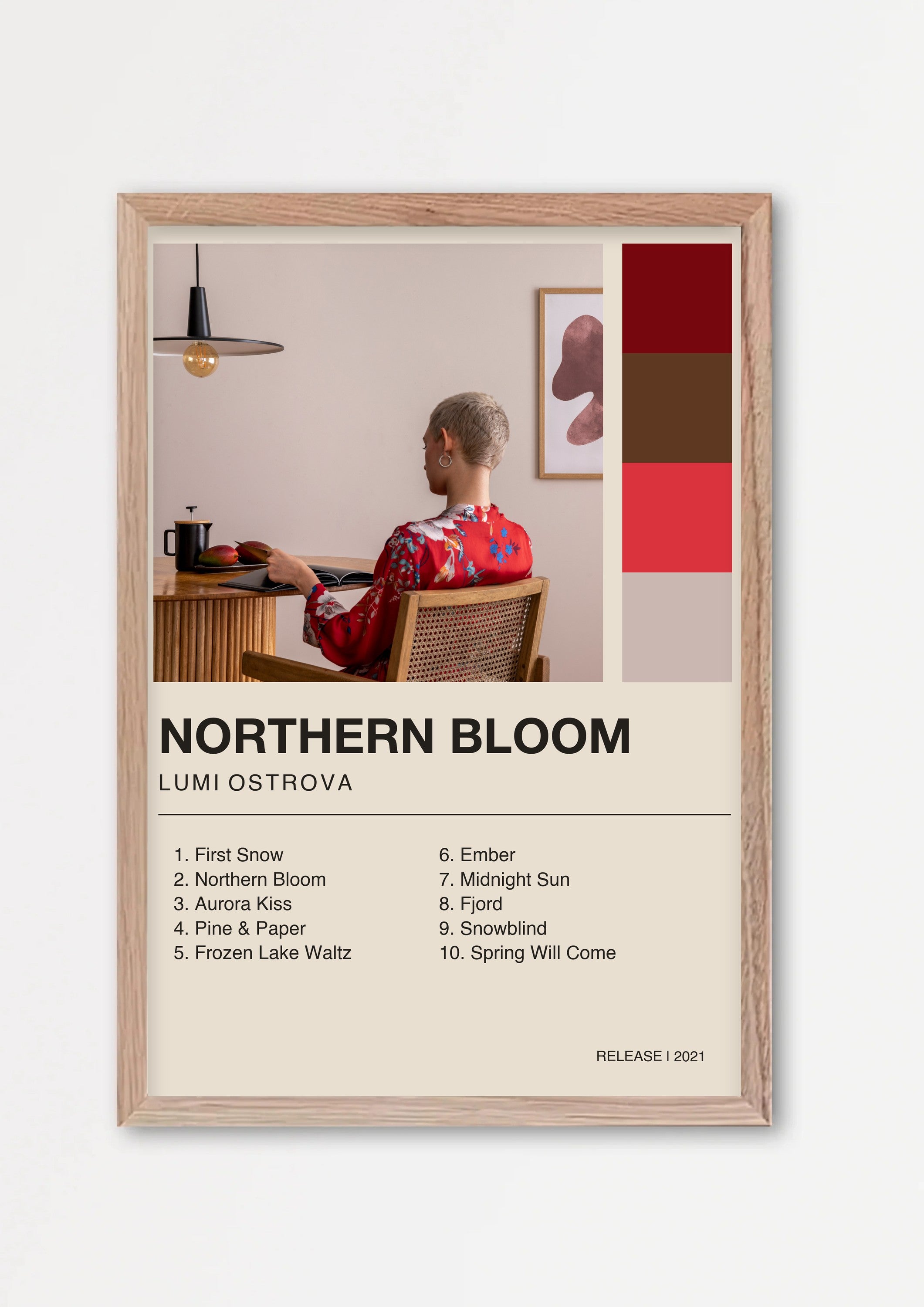 Album Poster 2 – Echtholzrahmen Natur