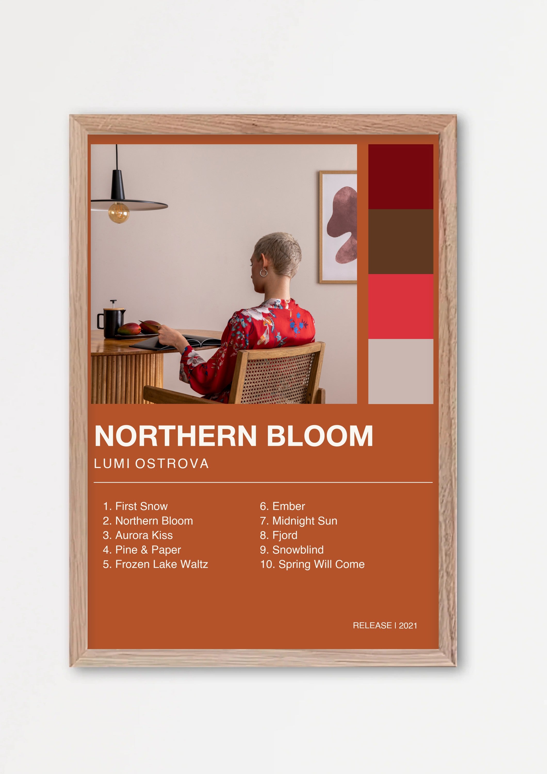 Album Poster 2 – Echtholzrahmen Natur