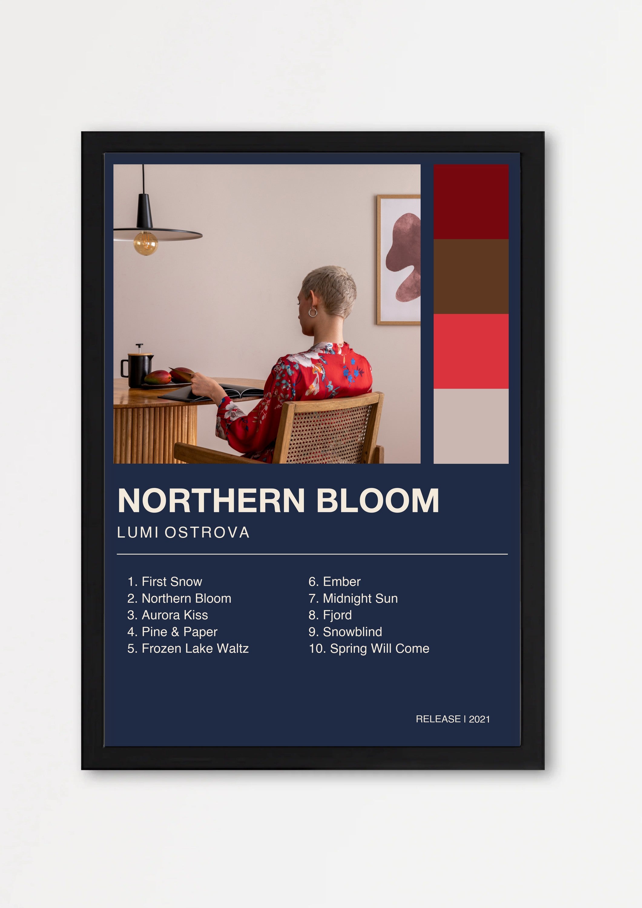 Album Poster 2 – Echtholzrahmen Schwarz