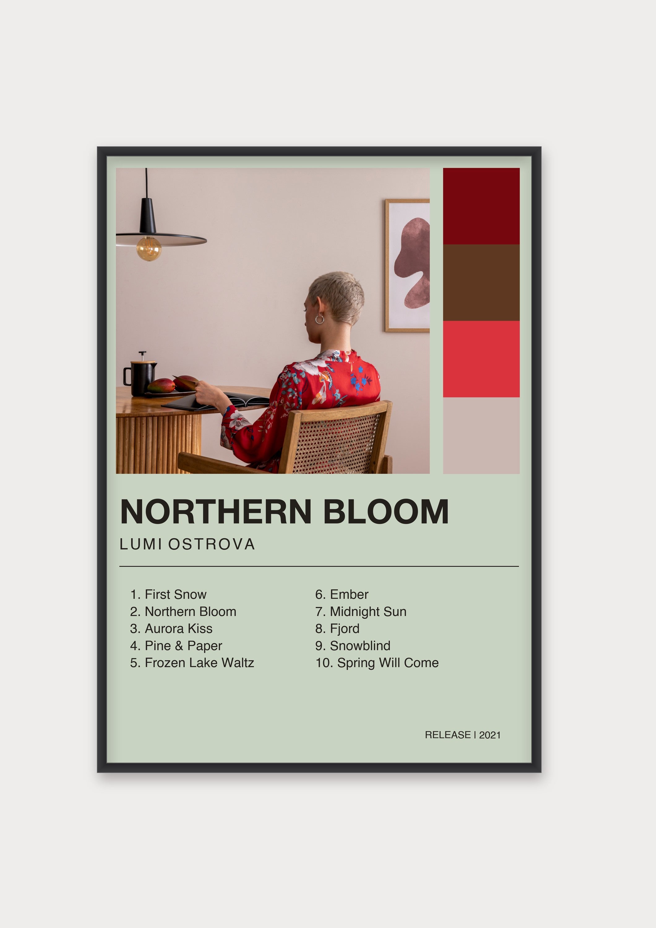 Album Poster 2 – Aluminiumrahmen Schwarz