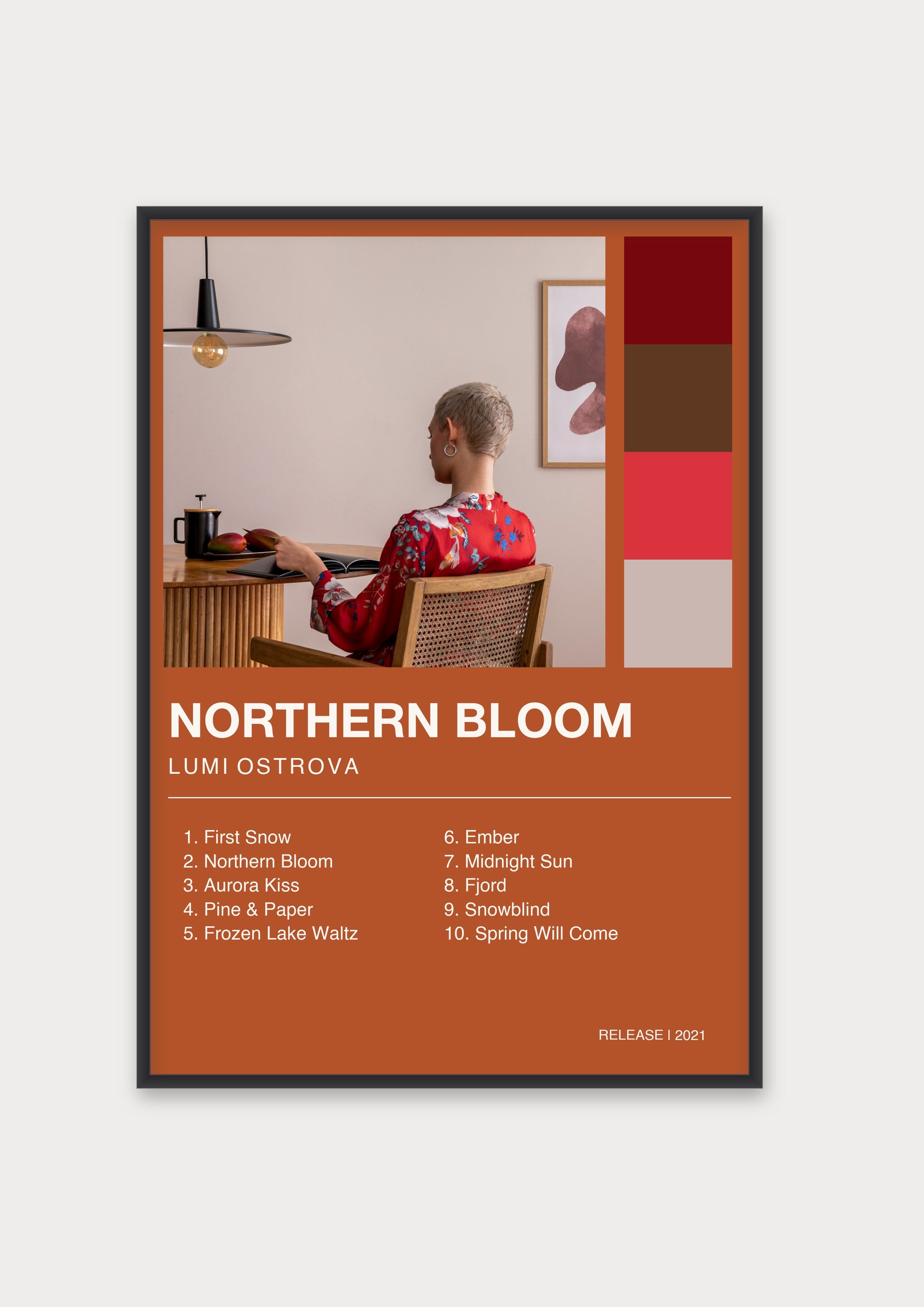 Album Poster 2 – Aluminiumrahmen Schwarz