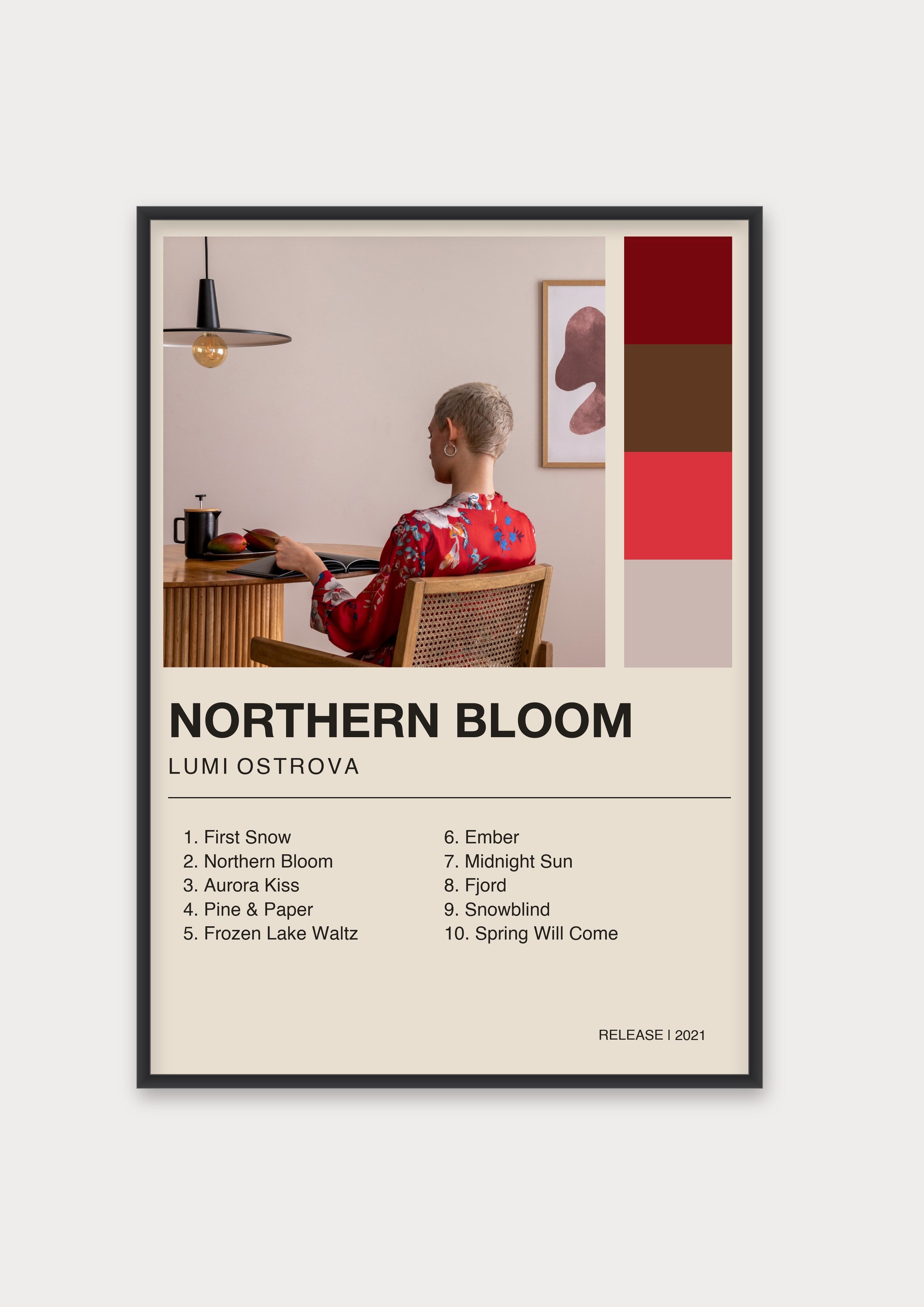 Album Poster 2 – Aluminiumrahmen Schwarz