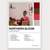 Personalisiertes Album-Poster mit Cover und Trackliste, Design 2 – Aluminiumrahmen Weiß