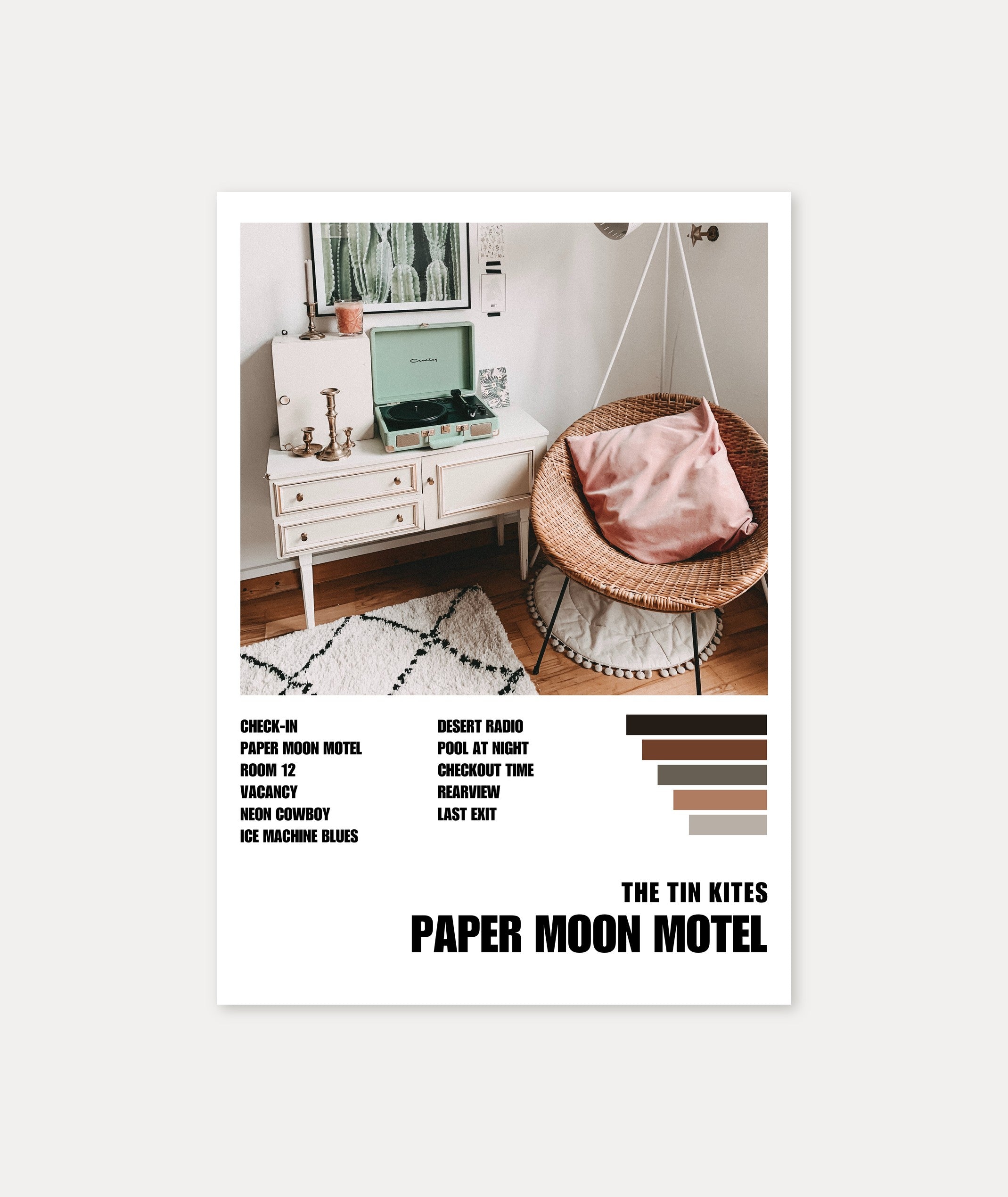 Personalisiertes Album-Poster mit Cover und Trackliste, Design 3