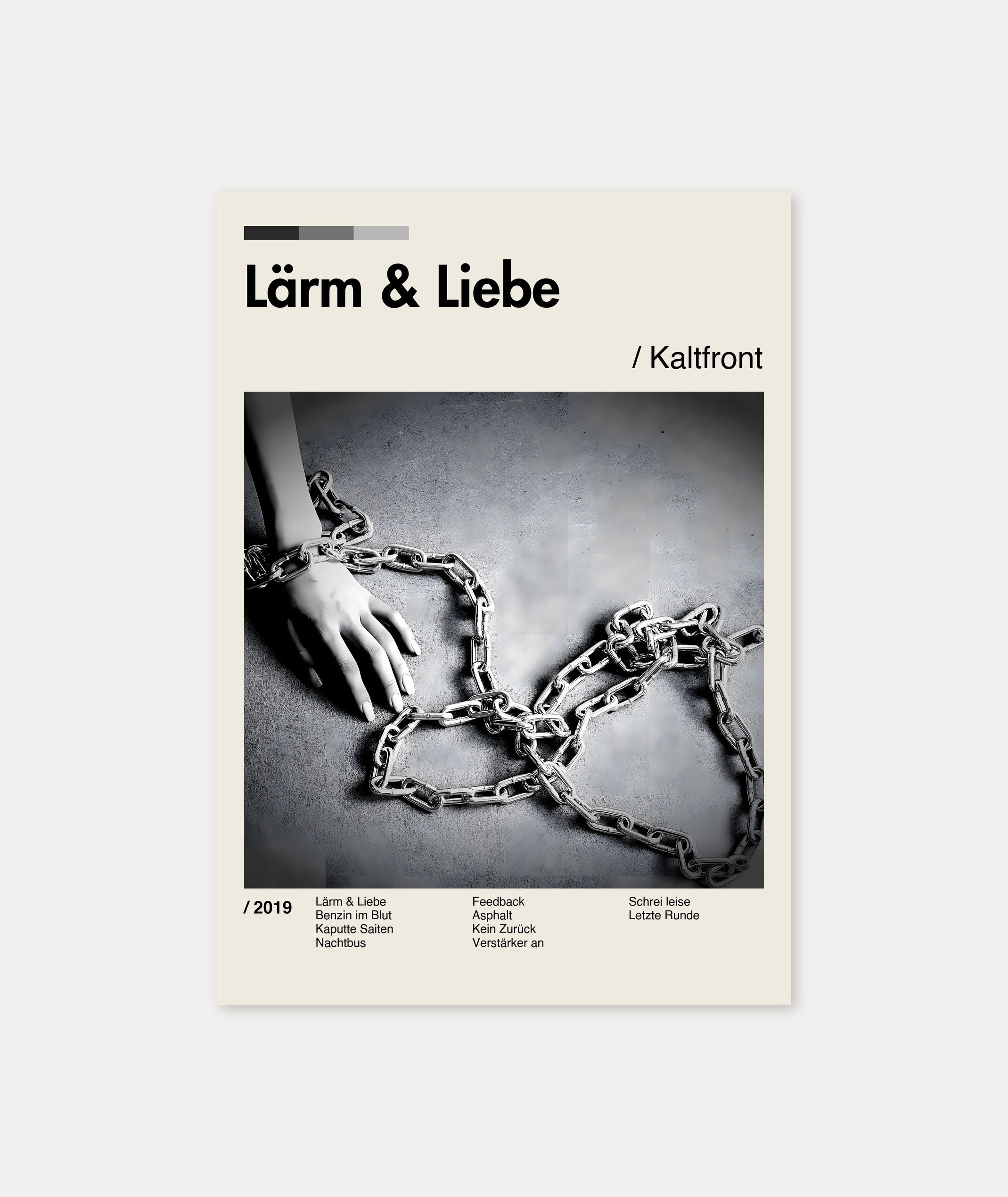 Personalisiertes Album-Poster mit Cover und Trackliste, Design 4