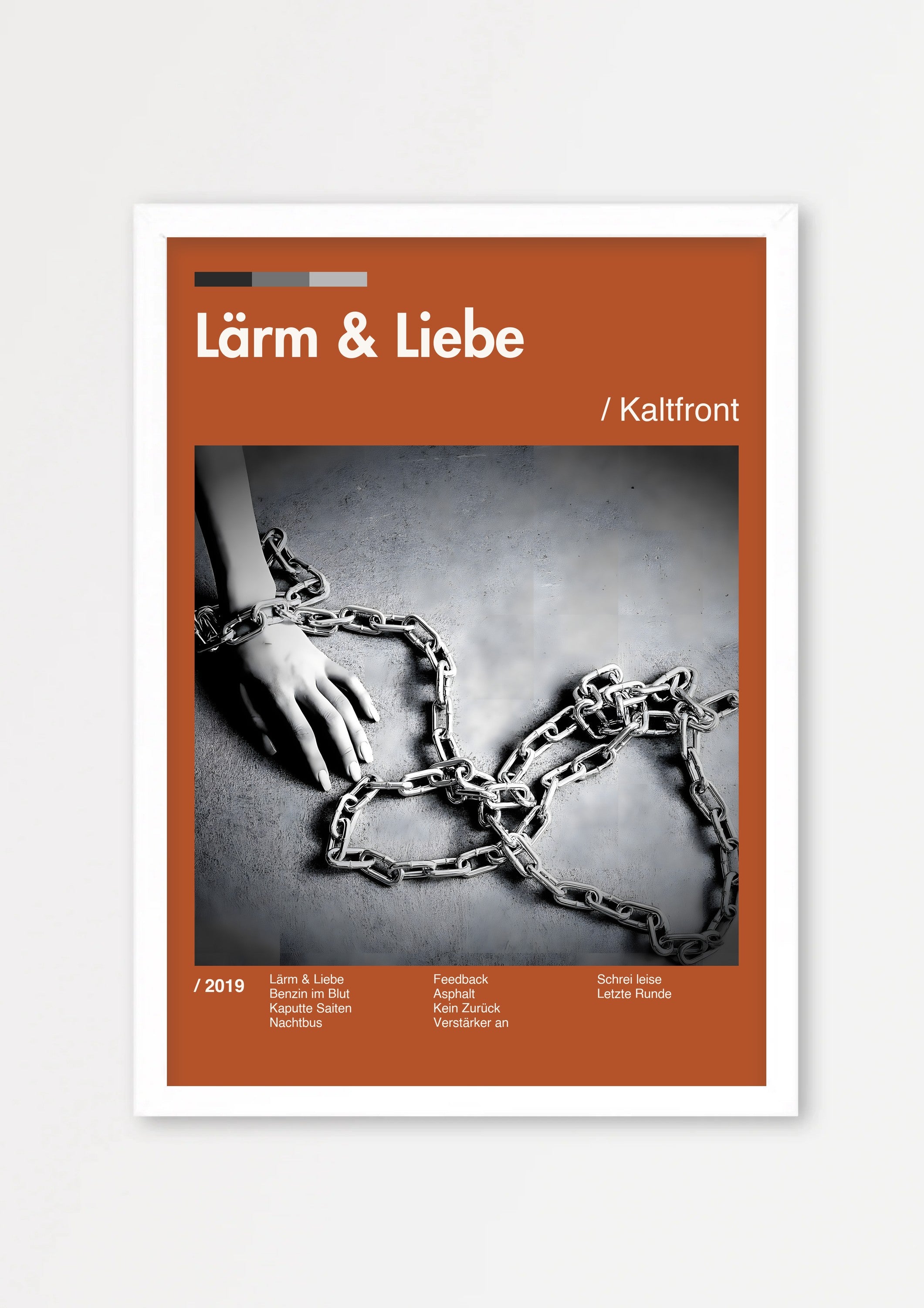 Album Poster 4 – Echtholzrahmen Weiß
