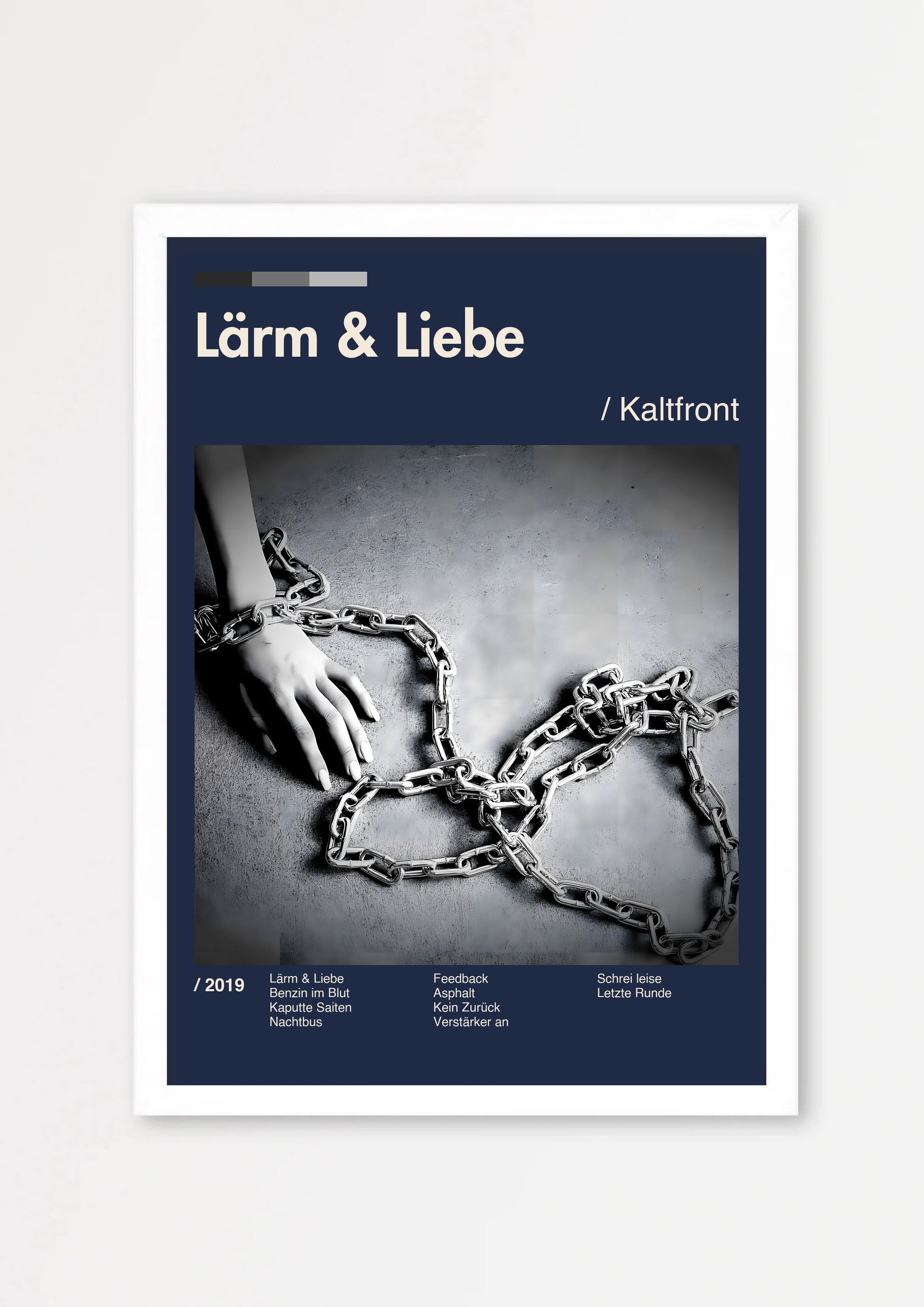 Album Poster 4 – Echtholzrahmen Weiß