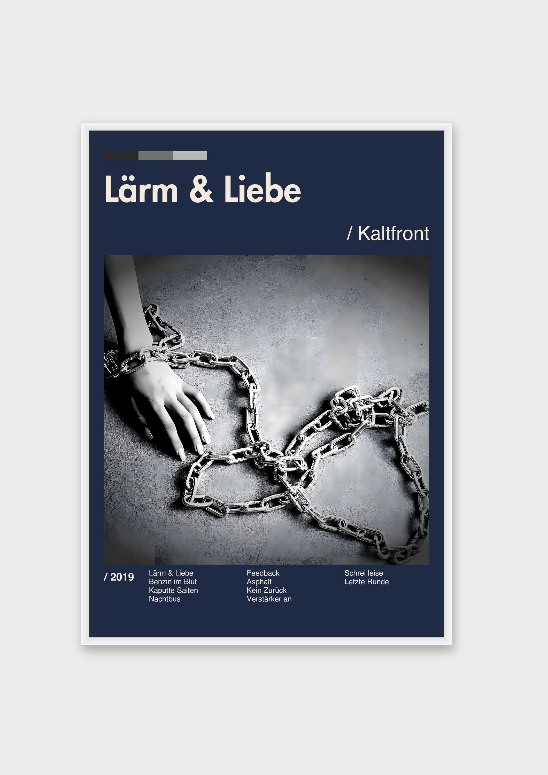 Album Poster 4 – Aluminiumrahmen Weiß