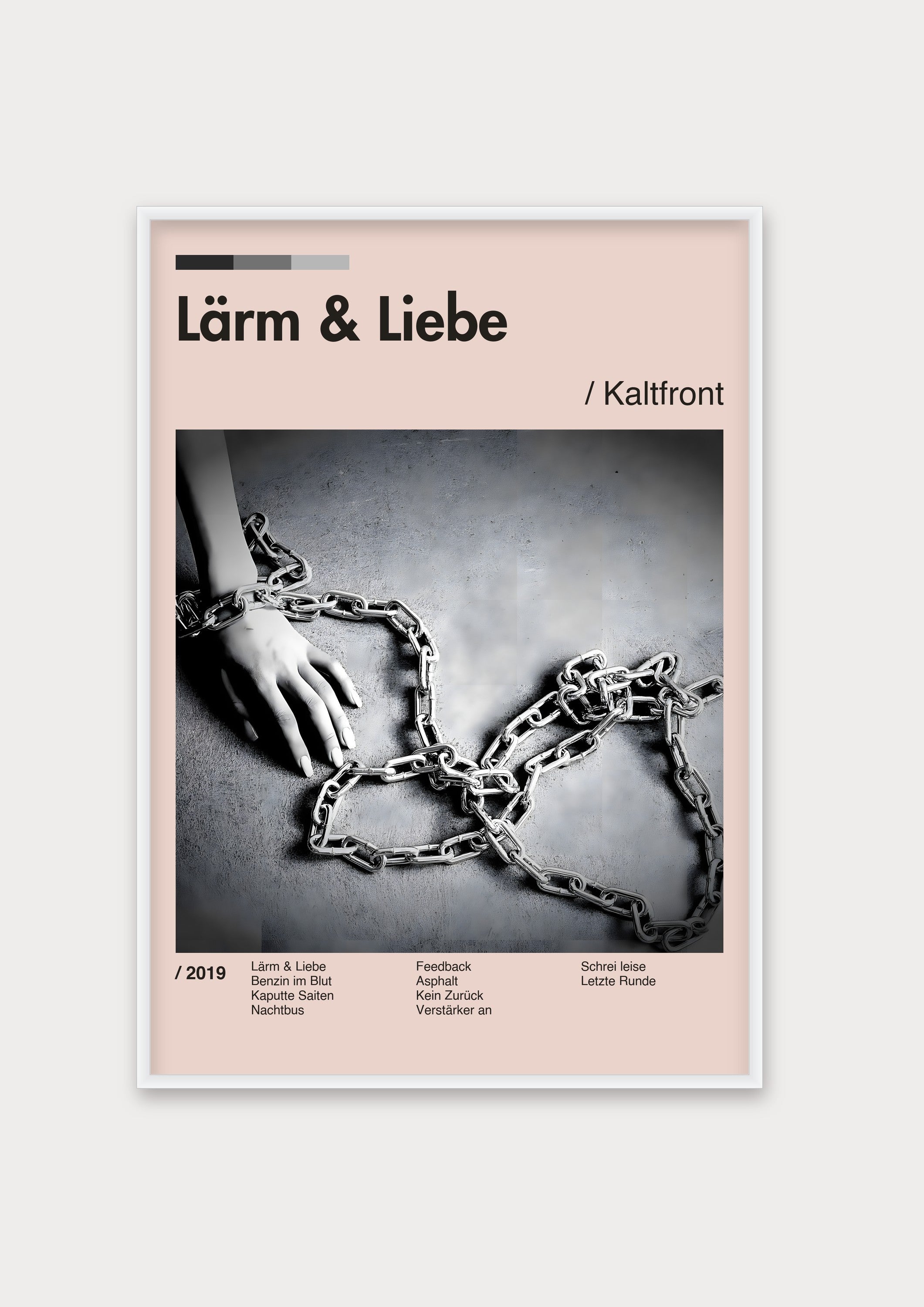 Album Poster 4 – Aluminiumrahmen Weiß