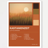 Herbst Album Poster 1 – Echtholzrahmen Weiß