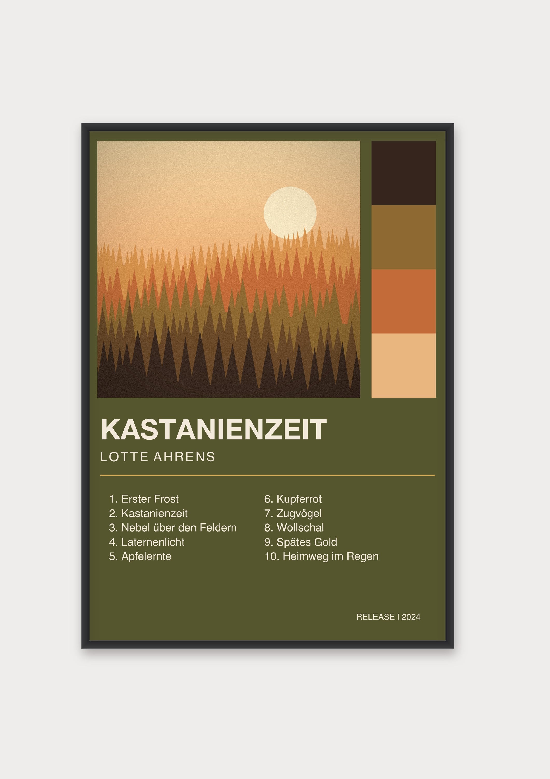 Herbst Album Poster 1 – Aluminiumrahmen Schwarz