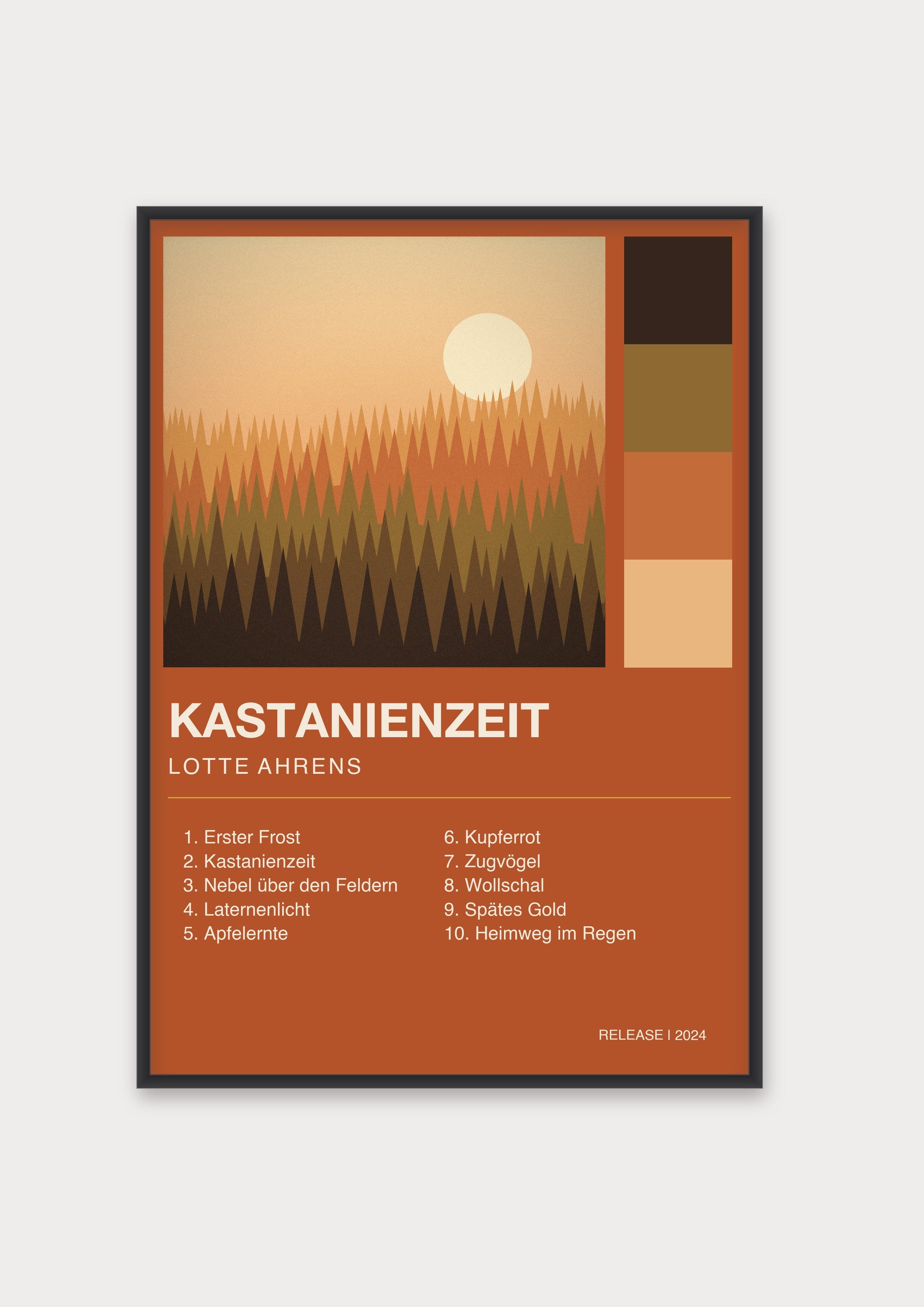 Herbst Album Poster 1 – Aluminiumrahmen Schwarz