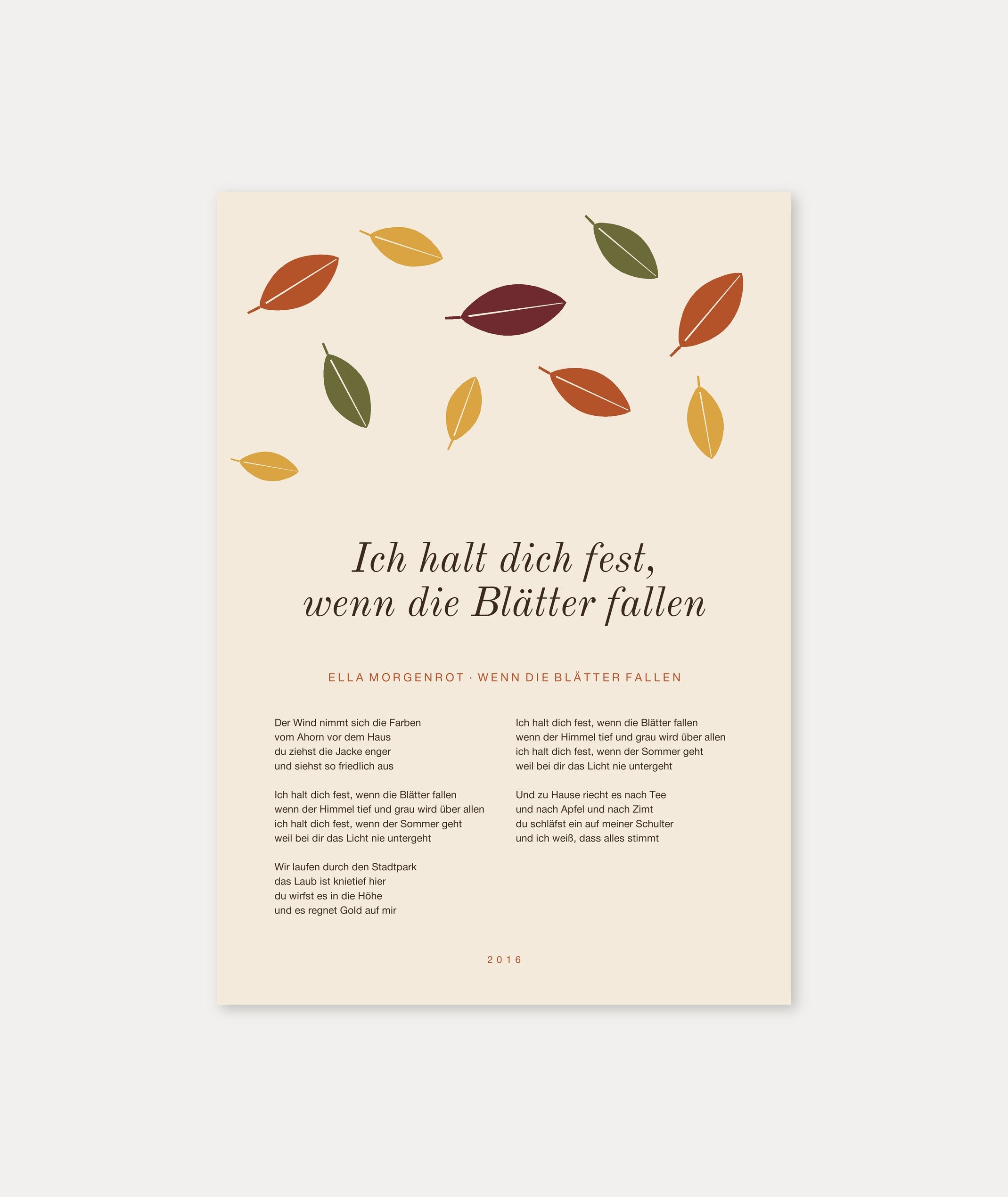 Herbst Blätter Poster 1