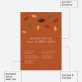 Herbst Blätter Poster 1 – Felder frei wählbar