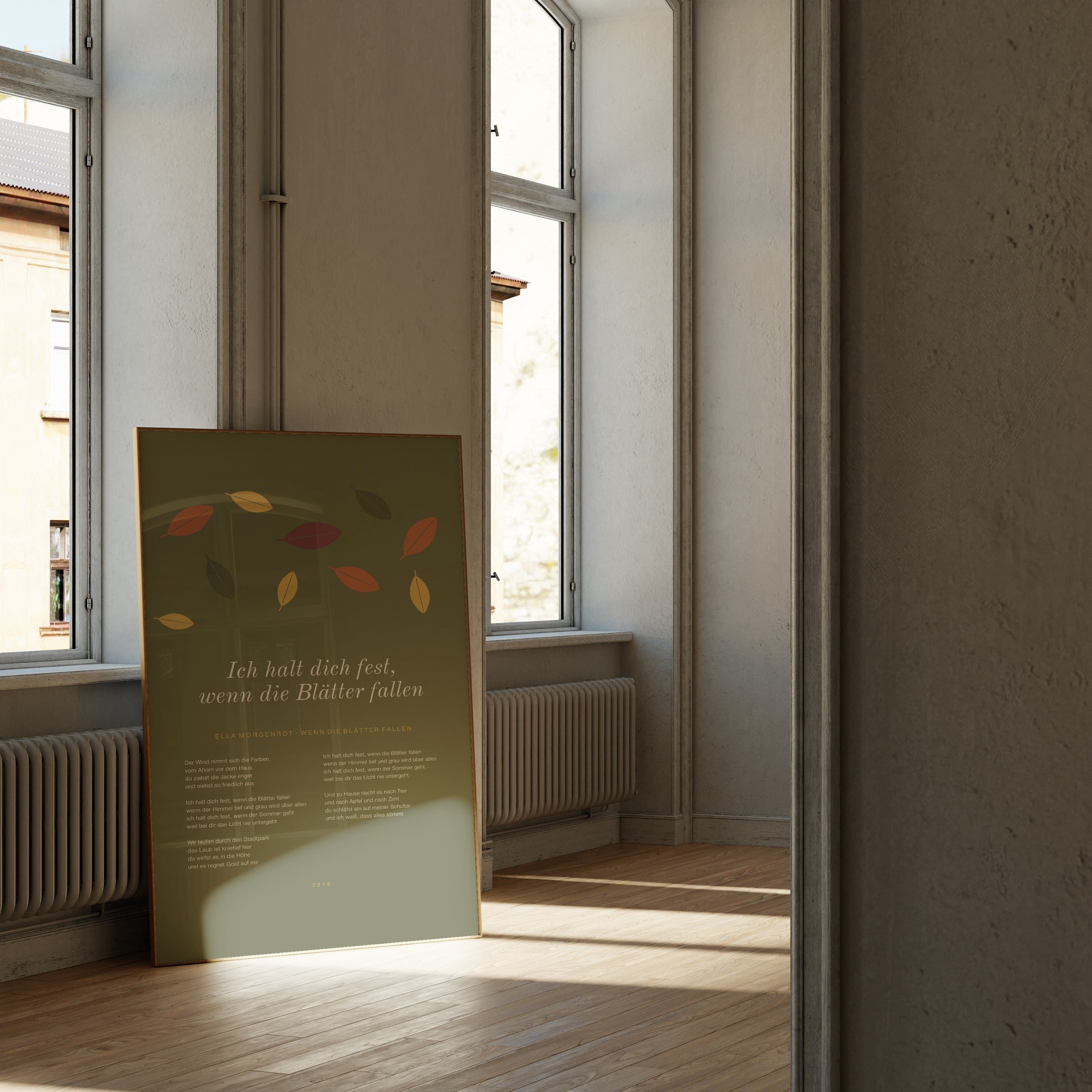 Herbst Blätter Poster 1 – im Wohnzimmer