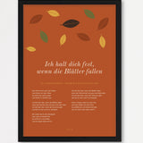 Herbst Blätter Poster 1 – Echtholzrahmen Schwarz