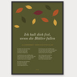 Herbst Blätter Poster 1 – Aluminiumrahmen Schwarz