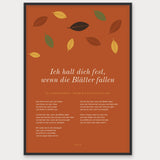 Herbst Blätter Poster 1 – Aluminiumrahmen Schwarz