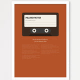 Herbst Kassette Poster 1 – Echtholzrahmen Weiß