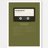 Herbst Kassette Poster 1 – Echtholzrahmen Weiß
