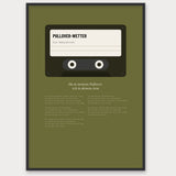 Herbst Kassette Poster 1 – Aluminiumrahmen Schwarz