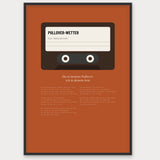 Herbst Kassette Poster 1 – Aluminiumrahmen Schwarz