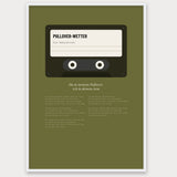 Herbst Kassette Poster 1 – Aluminiumrahmen Weiß