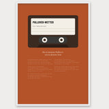 Herbst Kassette Poster 1 – Aluminiumrahmen Weiß