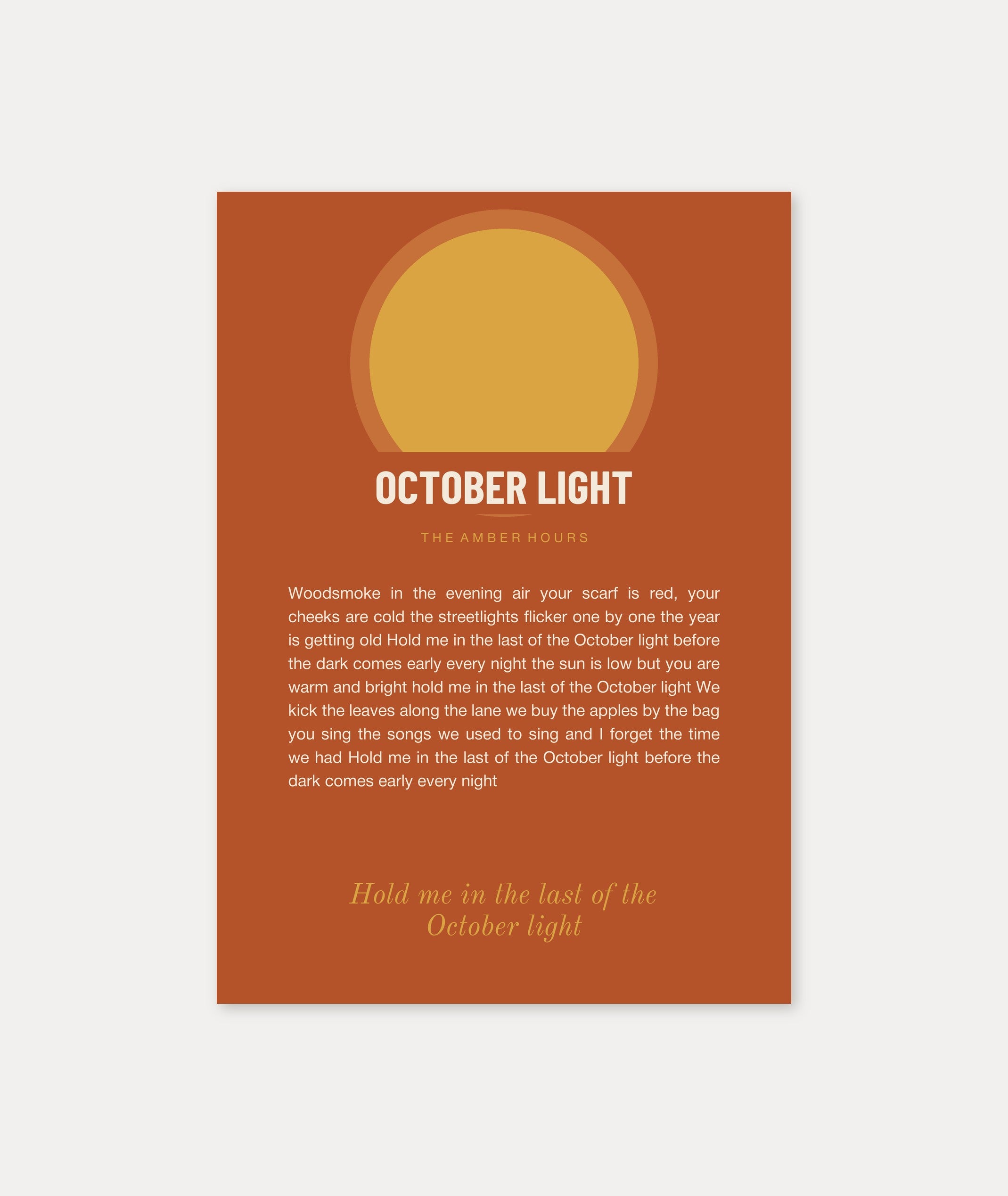 Herbst Oktoberlicht Poster 1