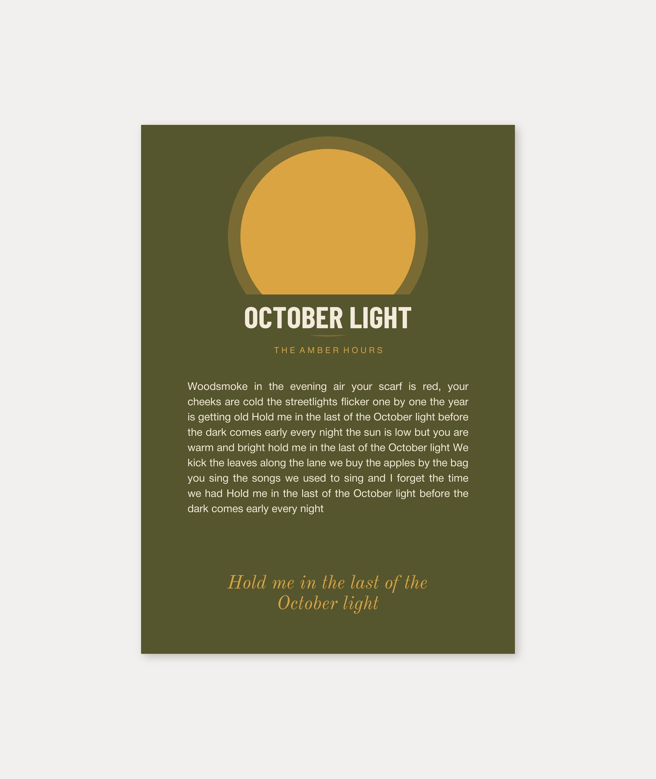 Herbst Oktoberlicht Poster 1
