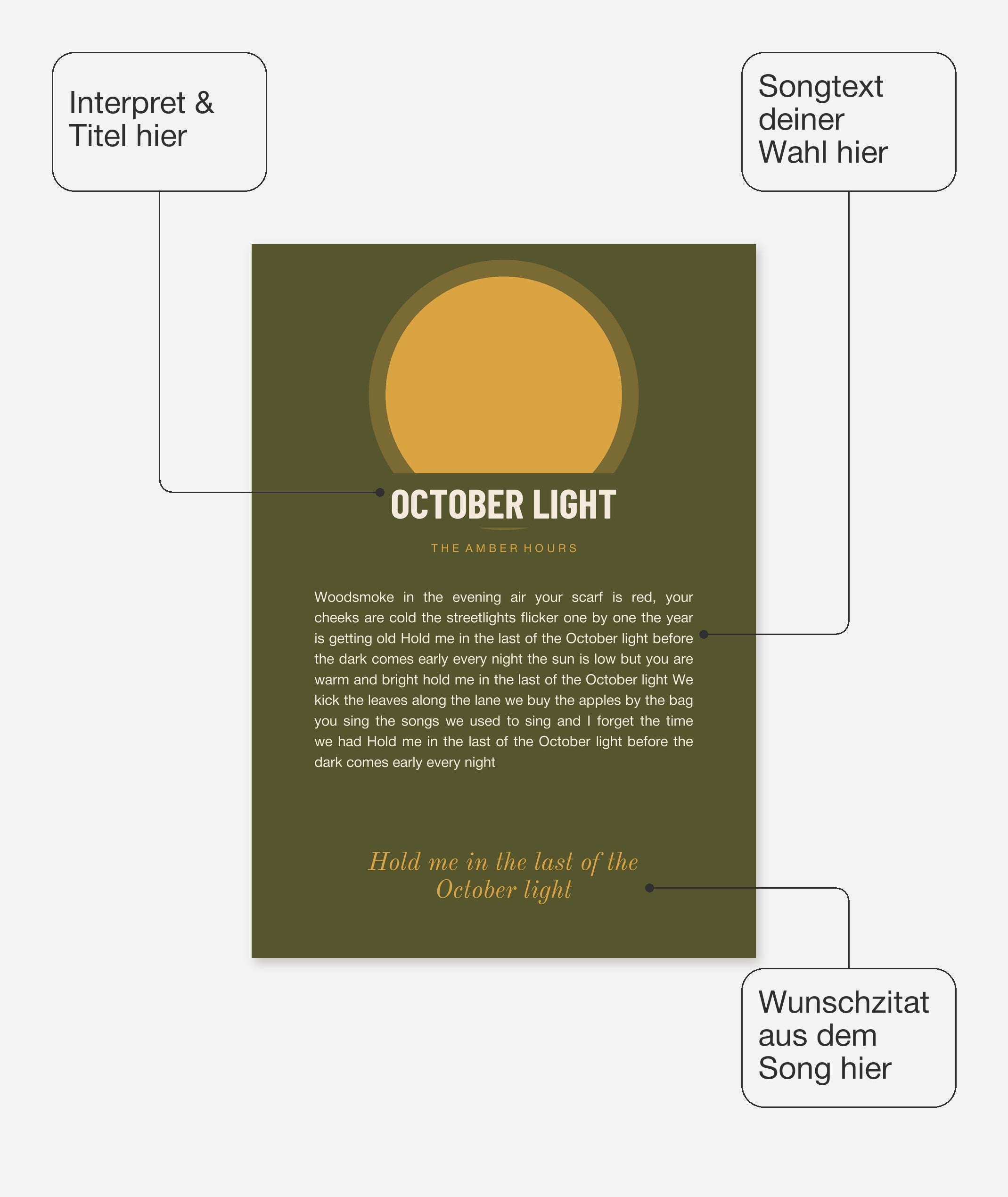Herbst Oktoberlicht Poster 1 – Felder frei wählbar