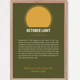 Herbst Oktoberlicht Poster 1 – Echtholzrahmen Natur