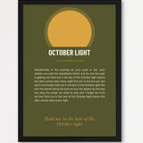 Herbst Oktoberlicht Poster 1 – Echtholzrahmen Schwarz