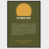 Herbst Oktoberlicht Poster 1 – Aluminiumrahmen Schwarz