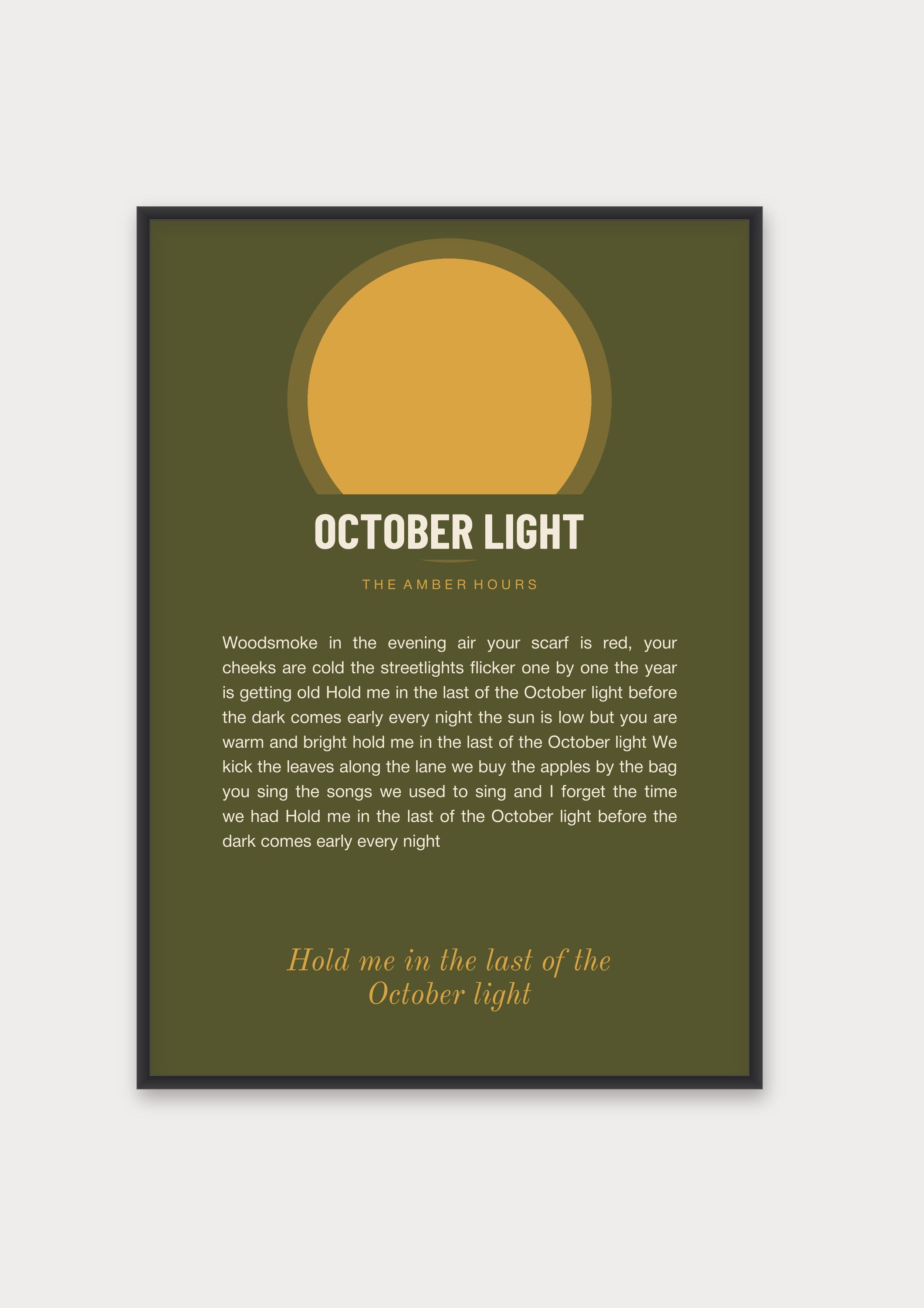 Herbst Oktoberlicht Poster 1 – Aluminiumrahmen Schwarz
