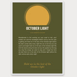 Herbst Oktoberlicht Poster 1 – Aluminiumrahmen Weiß