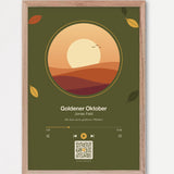 Herbst Player Poster 1 – Echtholzrahmen Natur