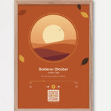Herbst Player Poster 1 – Echtholzrahmen Natur