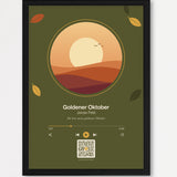 Herbst Player Poster 1 – Echtholzrahmen Schwarz