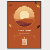 Herbst Player Poster 1 – Aluminiumrahmen Schwarz