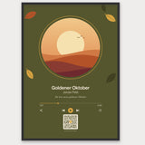 Herbst Player Poster 1 – Aluminiumrahmen Schwarz