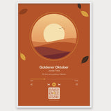Herbst Player Poster 1 – Aluminiumrahmen Weiß