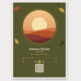 Herbst Player Poster 1 – Aluminiumrahmen Weiß