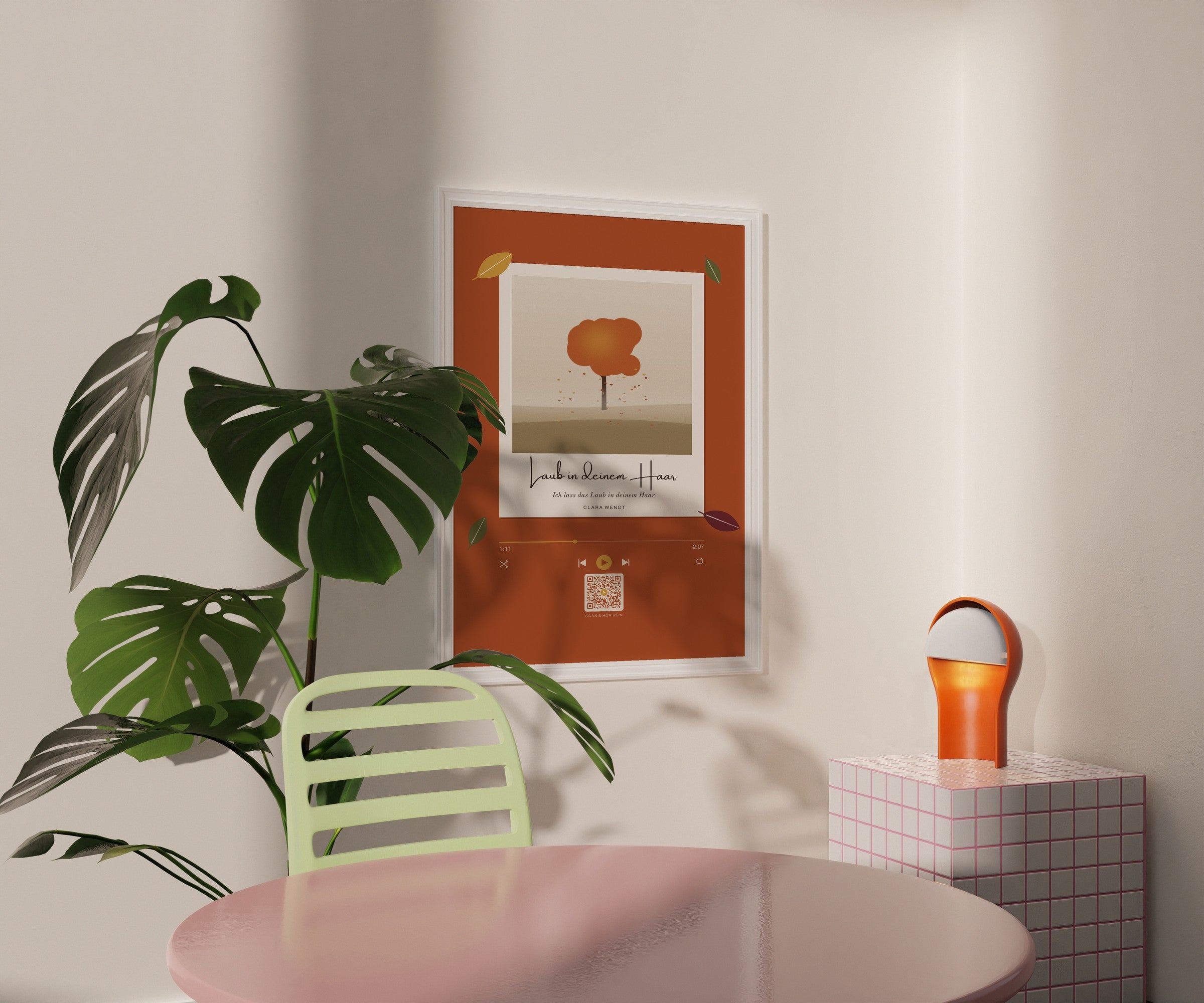 Herbst Polaroid Player Poster 1 – im Wohnzimmer